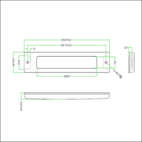 JT-K15532 155*32*3,5 mm-es ABS UHF RFID fémcímke