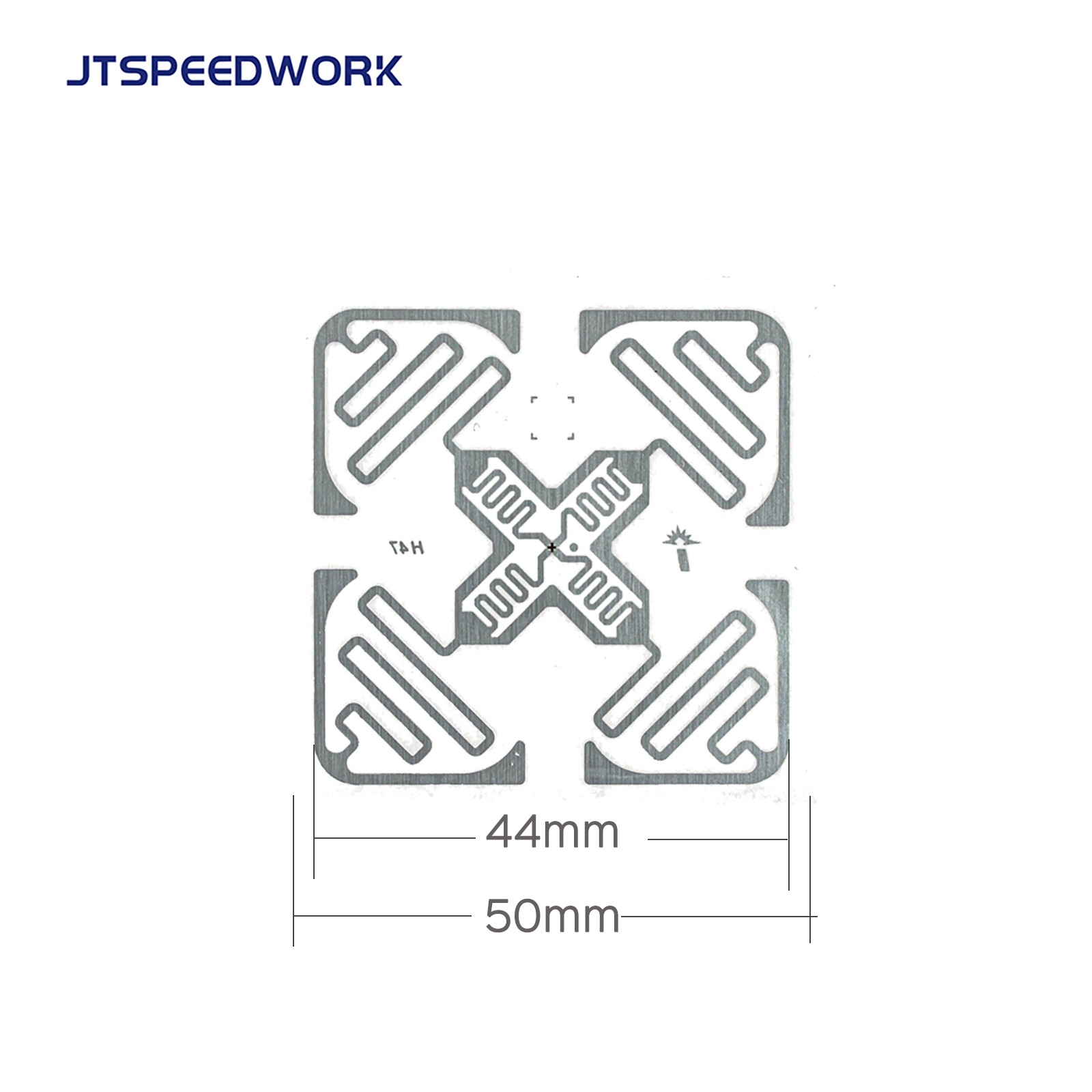 JT-IH47 50*50mm UHF RFID 860-960MHz UCODE 9 matrica címke