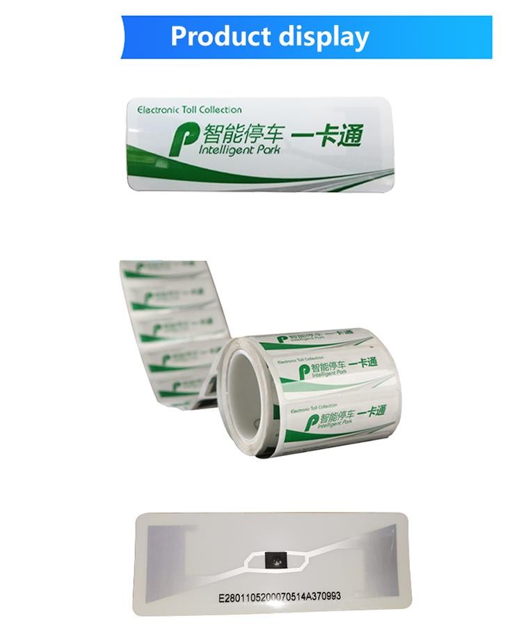 860-960MHz UHF RFID szélvédőcímke parkolóhoz