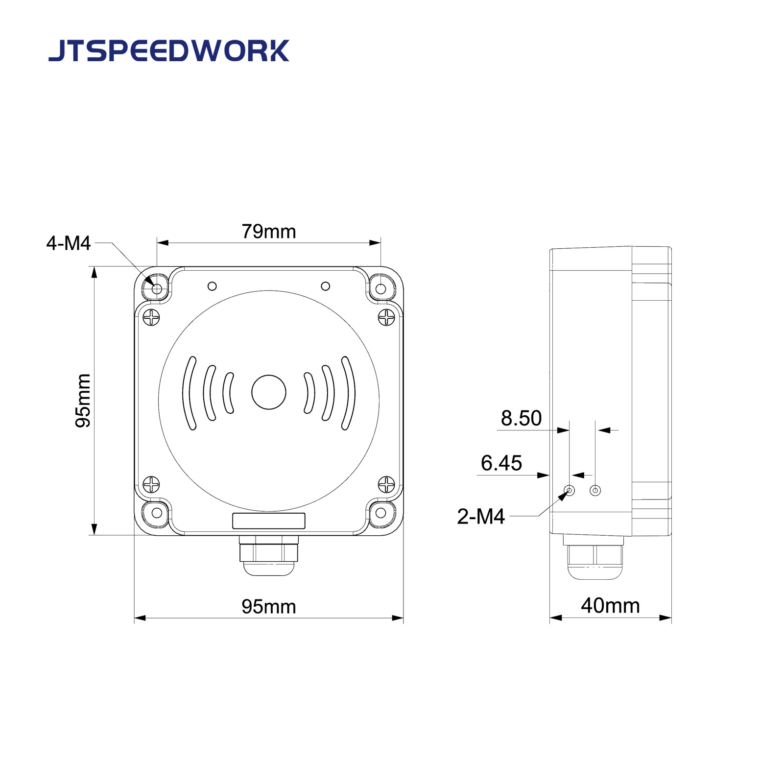 JT-7100 0-3m 860-960MHz UHF RFID ipari minőségű RFID olvasó