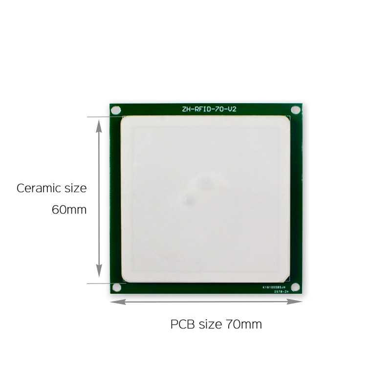 JT-T0060 4dBi UHF RFID kerámia antenna 860-960MHz RHCP körkörös polarizációjú testreszabható csatlakozó