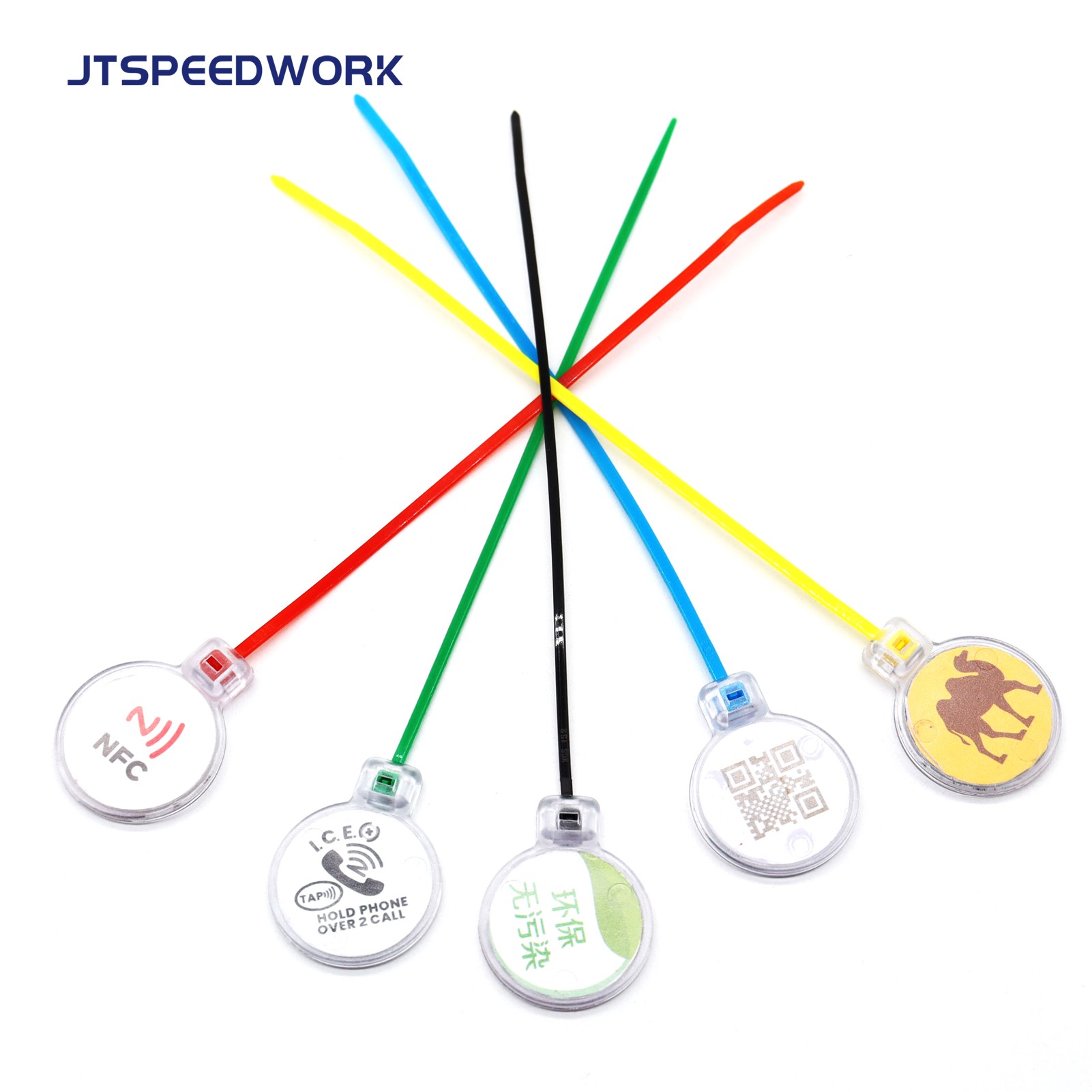 JT-ZD28T UHF/NFC/LF RFID kábelkötegelő címke IP67