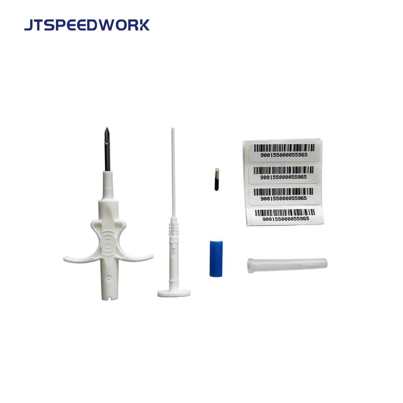 JT-A002 RFID címke Chip Kisállat-azonosító Állatmikrochip követőcímkék Injekciózható 134,2 kHz-es állatokba beültetve eldobható tűvel